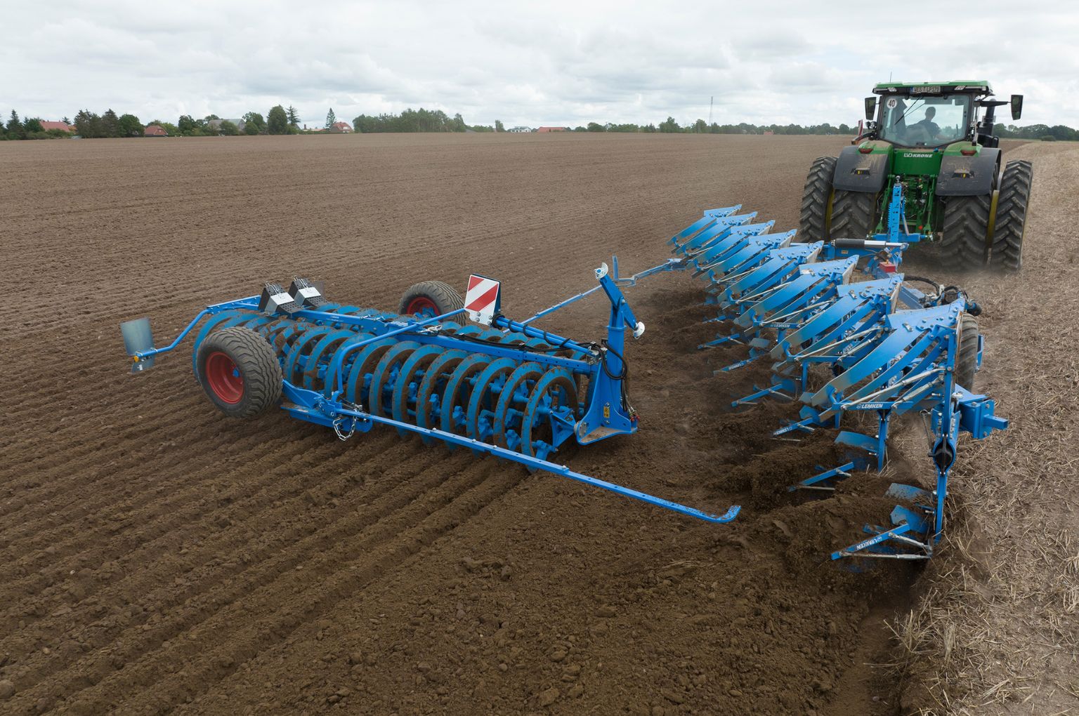 Carriage for large furrow press