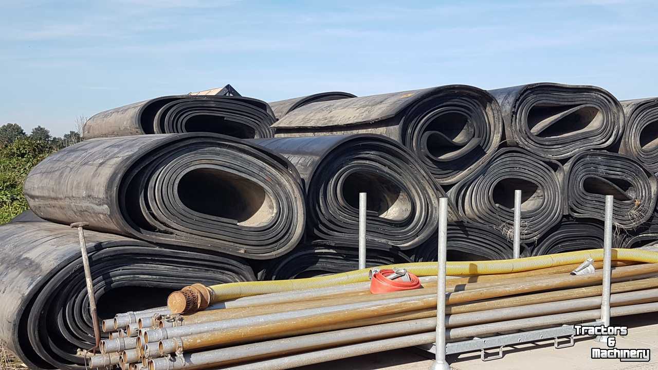 Rubber yard scraper Qmac 50% op 2e keus Rubbermatten voor sneeuwschuif - mestschuif met staalinlage