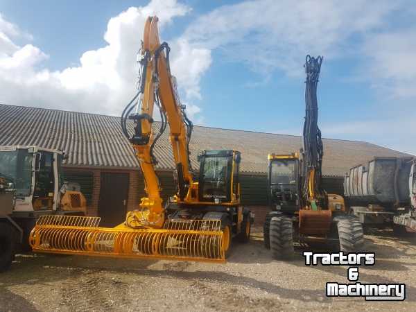 Excavator mobile Mecalac 12 MXT + Herder MS 500 Maaikorf Mowing Bucket