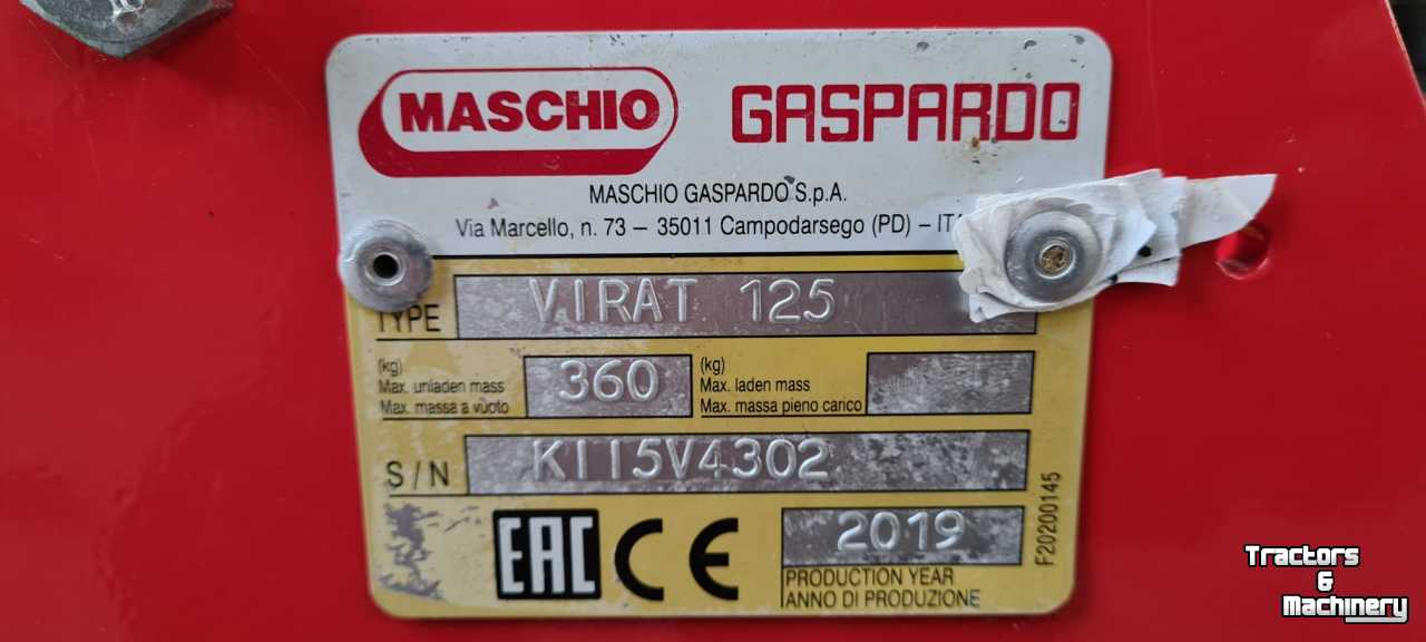 Rotary Tiller Maschio Virat 125 frees