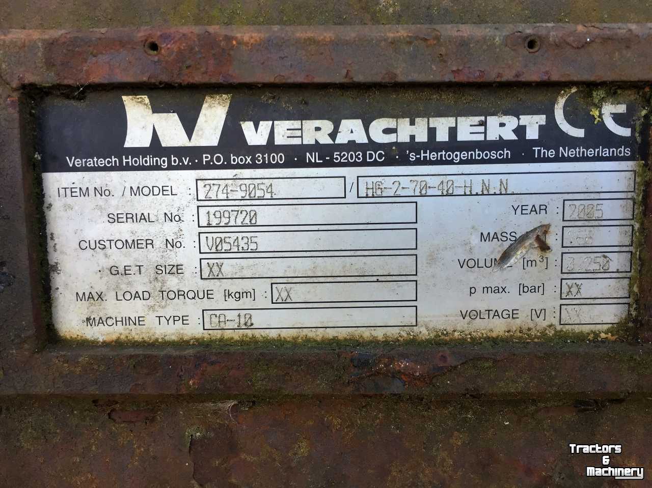 Excavator buckets Verachtert Dieplepel CW 10