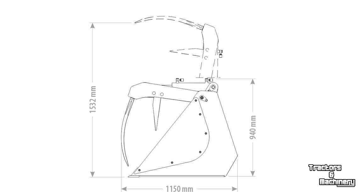 Silage Grabbucket / Grabfork Qmac KROKODILLENBAK 2.60M MAXI