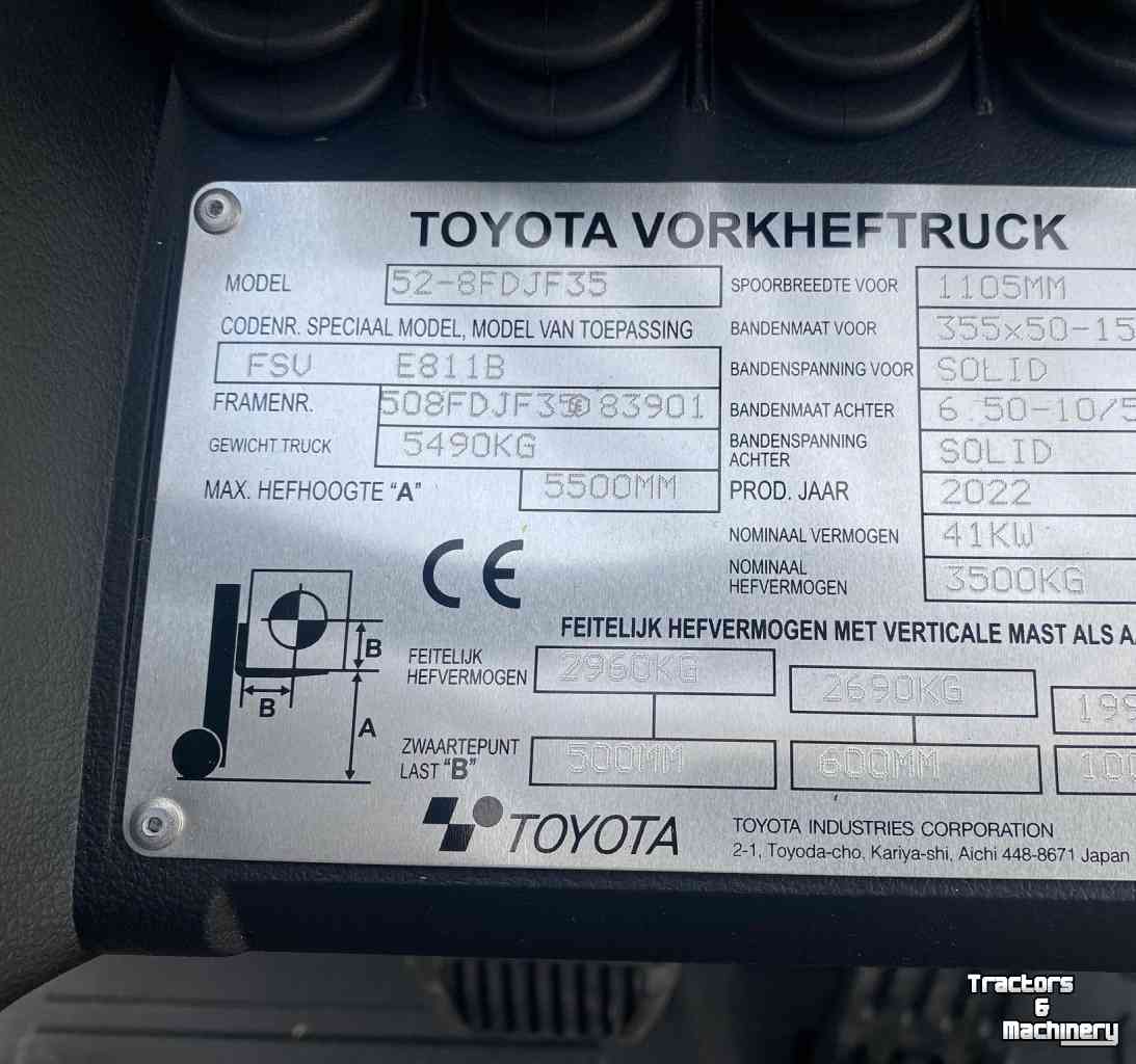 Forklift Toyota 52-8FDJF 35 Heftruck