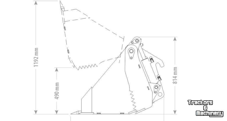 Loading buckets Qmac 4 in 1 Bak Laadbak Opschepbak Standaard 720 L