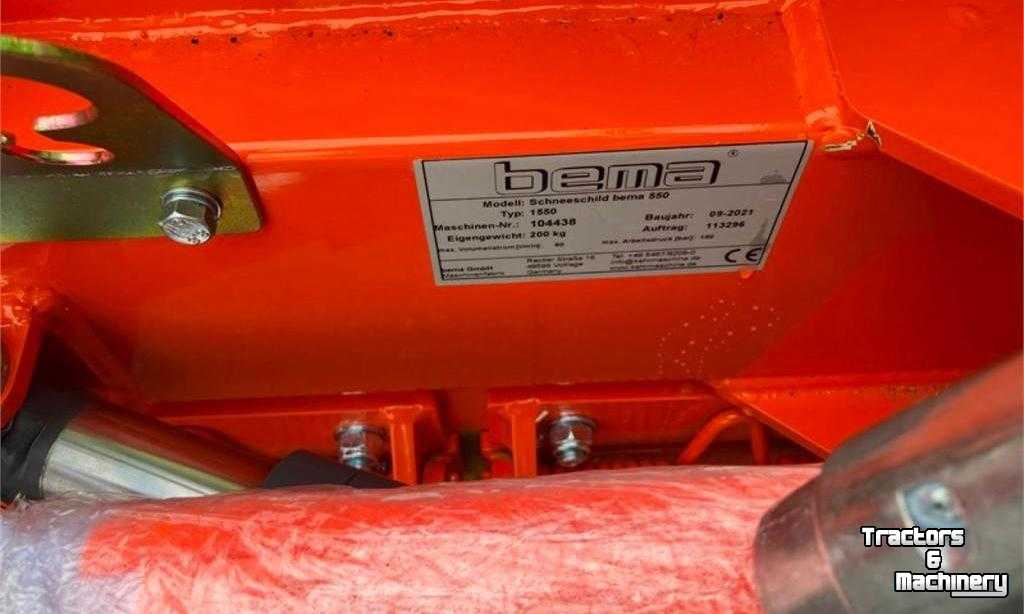 Snow Removal Equipment Bema 550 Sneeuwschuif