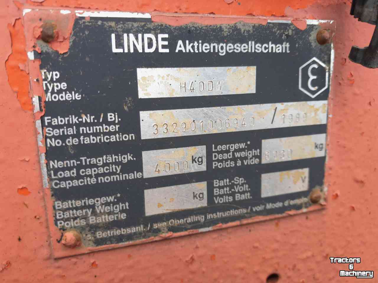 Forklift Linde H40 D Heftruck