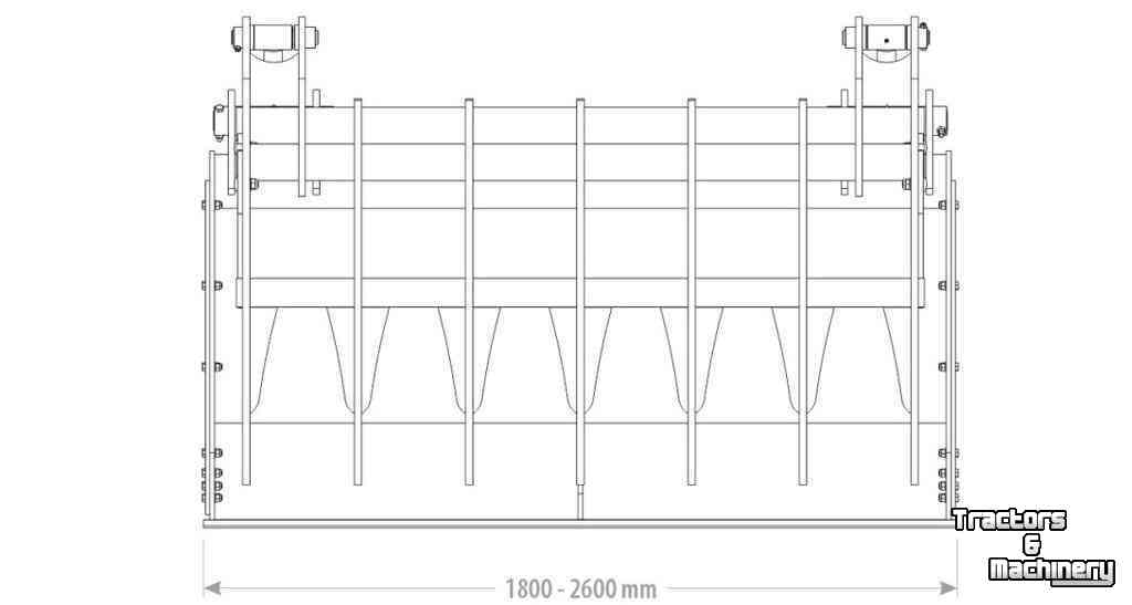 Silage Grabbucket / Grabfork Qmac Pelikaanbak 2.60 M Telescooplader / Verreiker uitvoering