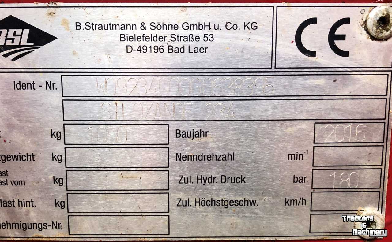 Silage cutting bucket Strautmann Silozange 234 Kuilhapper