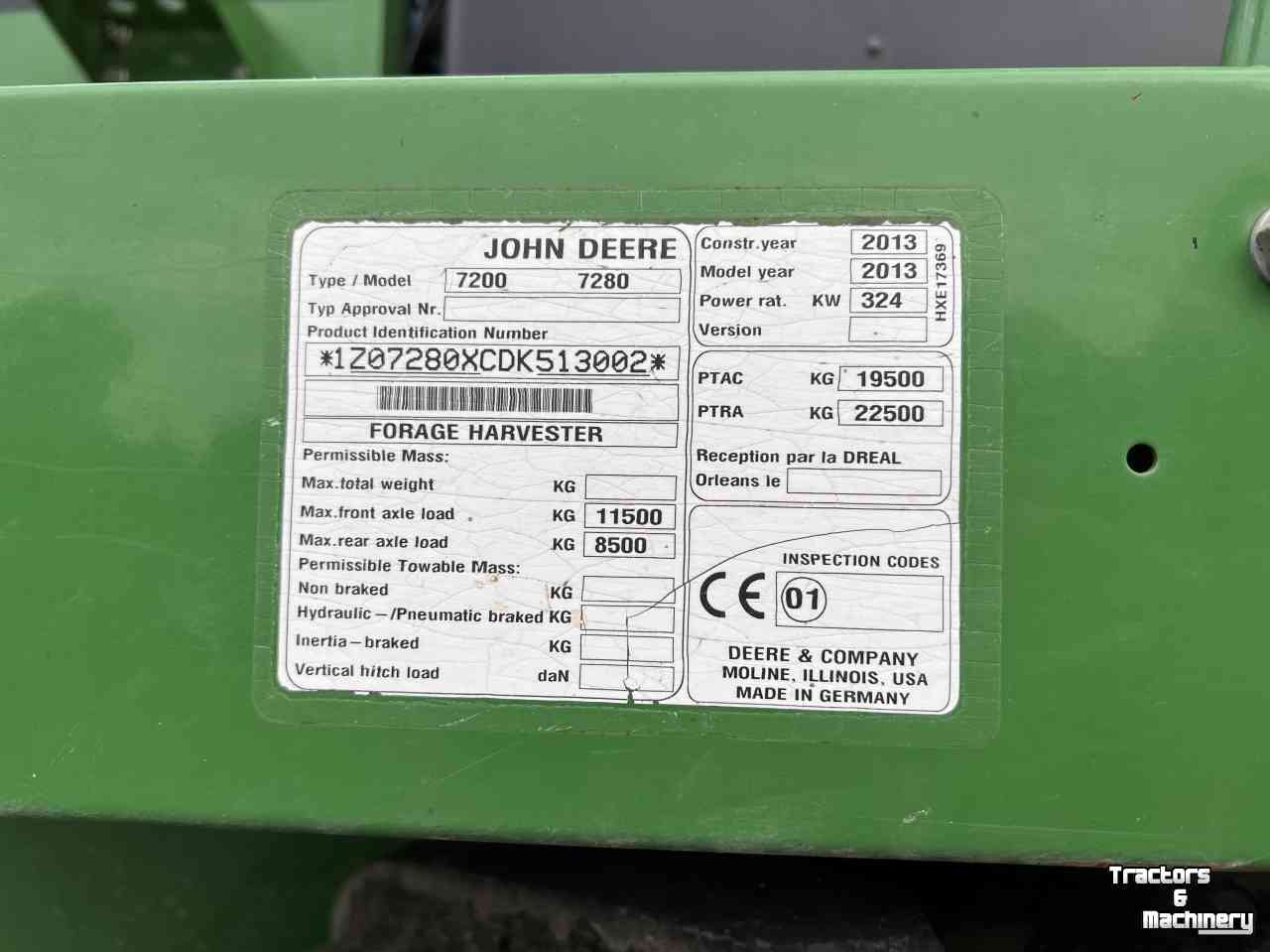 Forage-harvester John Deere 7280 hakselaar