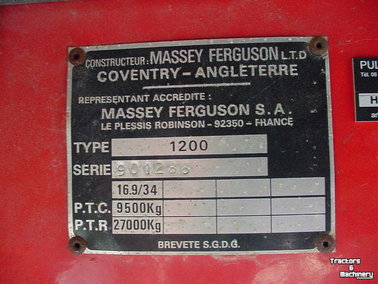 Tractors Massey Ferguson 1200 turbo