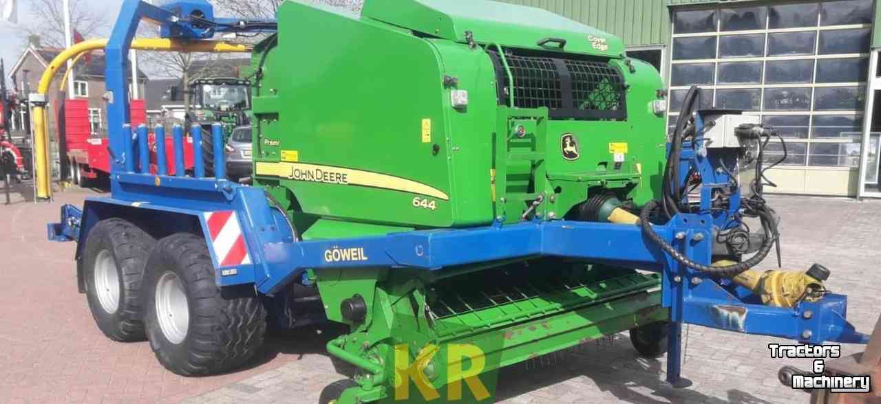 Balers John Deere 644 Ronde-balen pers in Goweil wikkelaar frame / Pers-wikkel combi