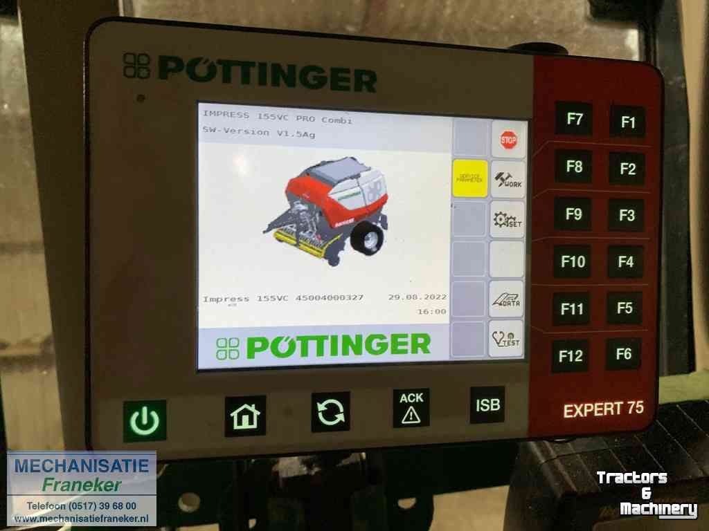 Balers Pottinger Pottinger Impress 155 VC Pro. Rondebalen-perswikkelcombinatie isobus variabele perskamer