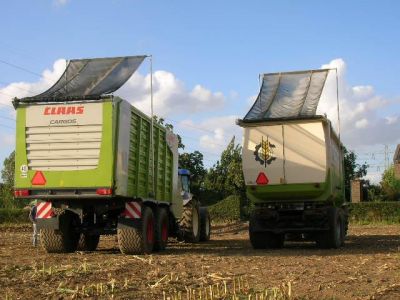 Dumptrailer Quick-Cover Laderaumabdeckung Häckseltransport, Abdecksystem