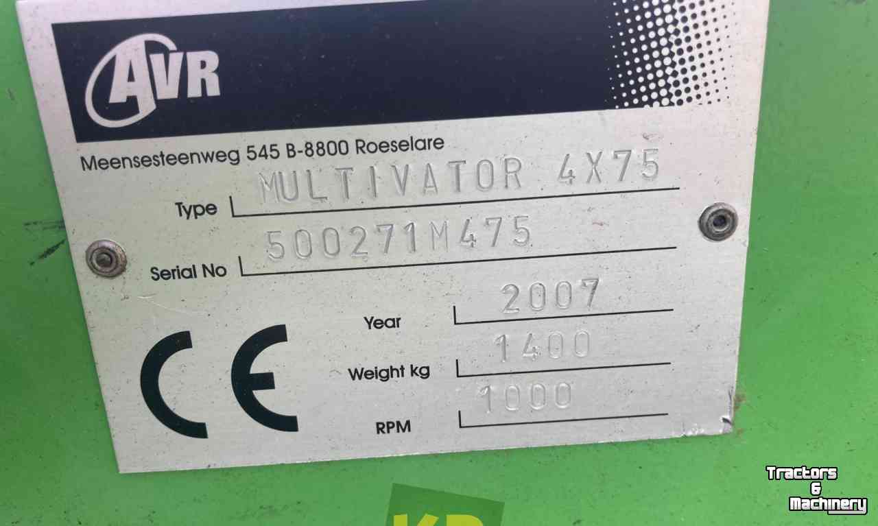 Rotary Tiller AVR Multivator Volveldsfrees