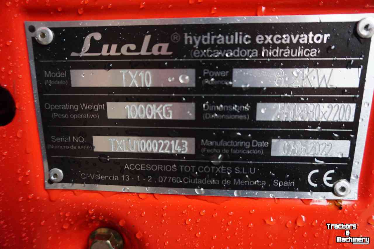 Mini-Excavator  Lucla TX 10 nieuw