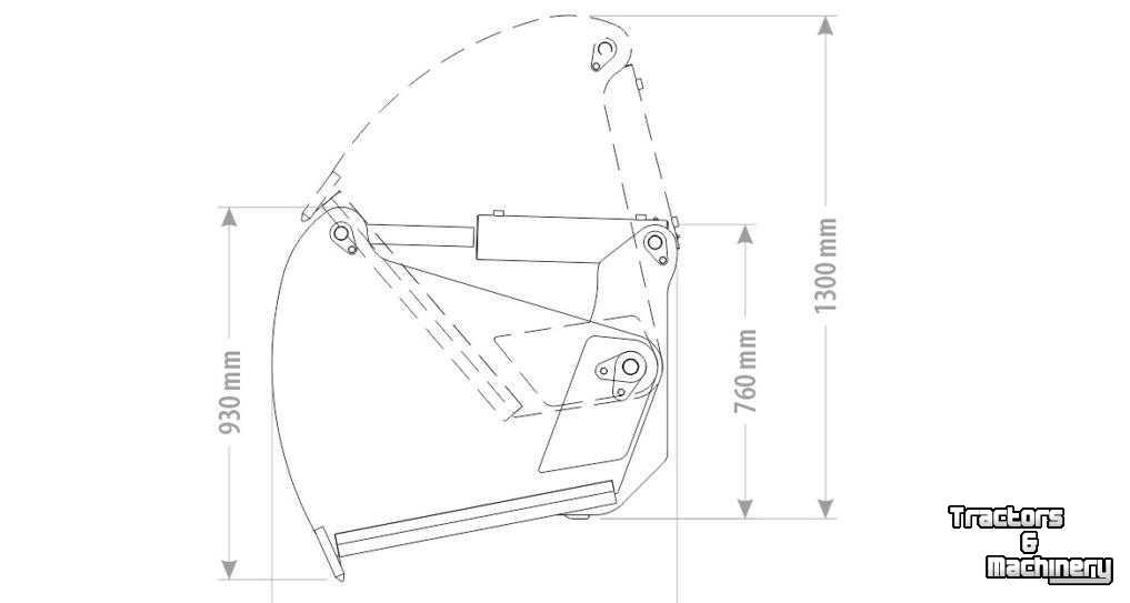 Silage cutting bucket Qmac Kuilhapper met dichte bak Silage Shear Bucket