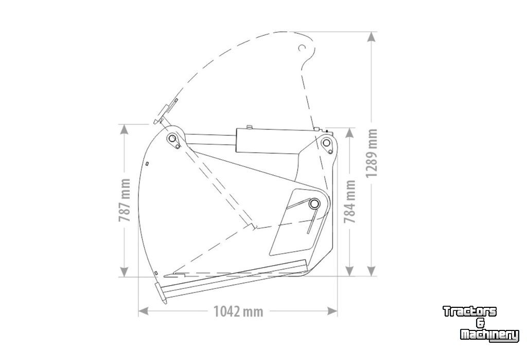 Silage cutting bucket Qmac Kuilhapper Silage Shear Grab