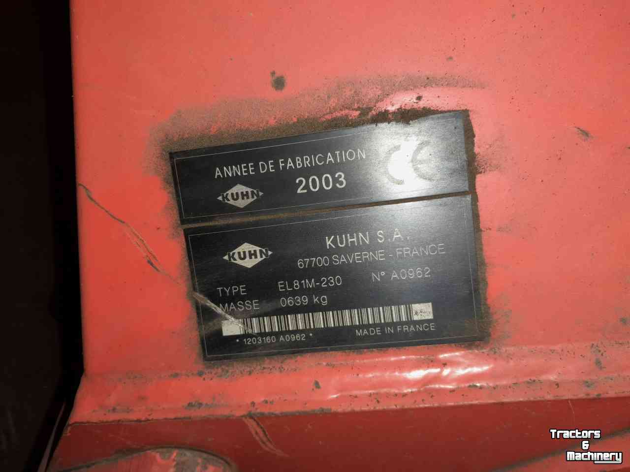 Rotary Tiller Kuhn EL81M-230