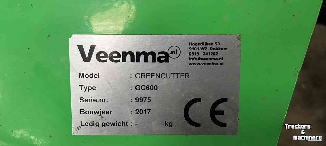 Green Manure Roller / Crimper Veenma Greencutter GC 600