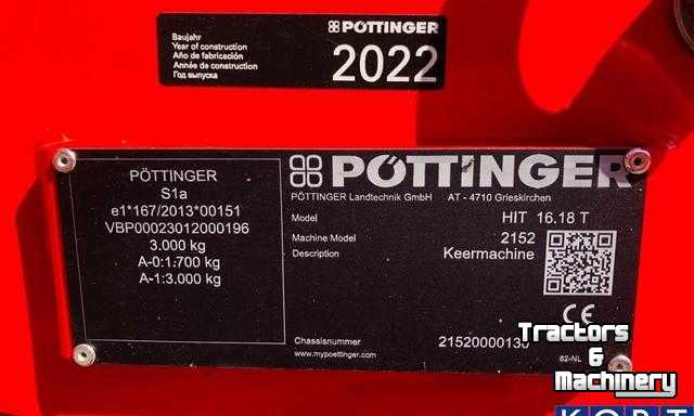 Tedder Pottinger HIT 16.18 T Schudder Nieuw