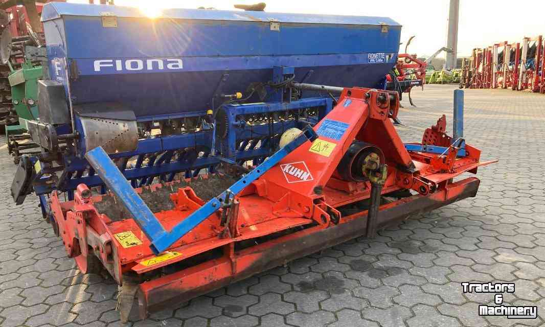 Rotary Harrow Kuhn HRB302 + Fiona Fionette 3,0/90 Sämaschine