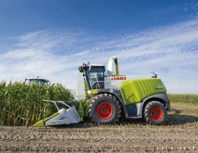 Forage-harvester Claas Jaguar 980 + Orbis 600