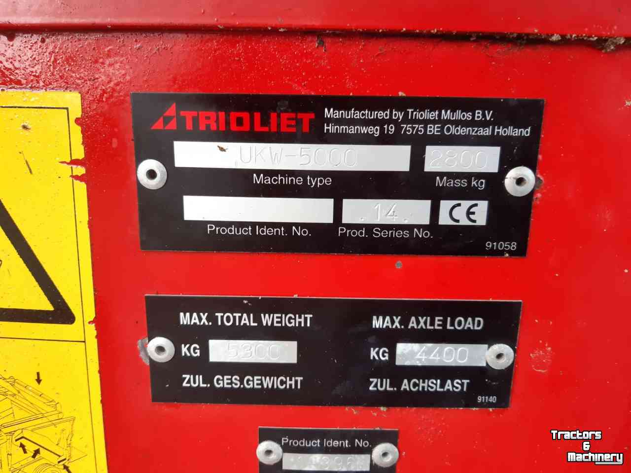 Silage grab-cutter wagon Trioliet Trioliet UKW 5000 uitkuilwagen