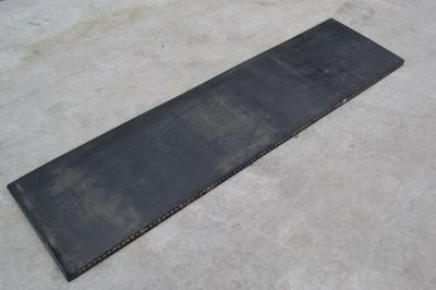 Rubber yard scraper Qmac Rubber MAT 180 + Staal inlaag / Slijtstrip sneeuwschuif