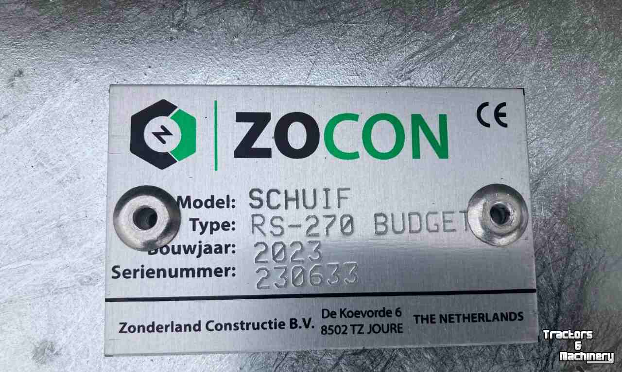 Rubber yard scraper Zocon RS-270 Rubberschuif / Modderschuif / Erfschuif / Mestschuif