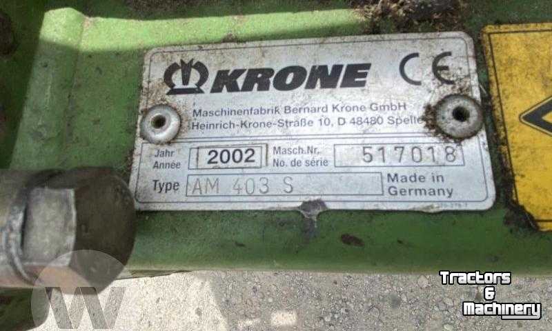 Mower Krone AM 403 S Mähwerk Mower