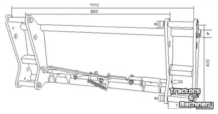 Diverse new spare-parts  EURO snelwissel frame pen - gat