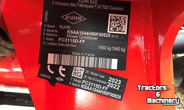 Mower Kuhn FC 3115 D-FF