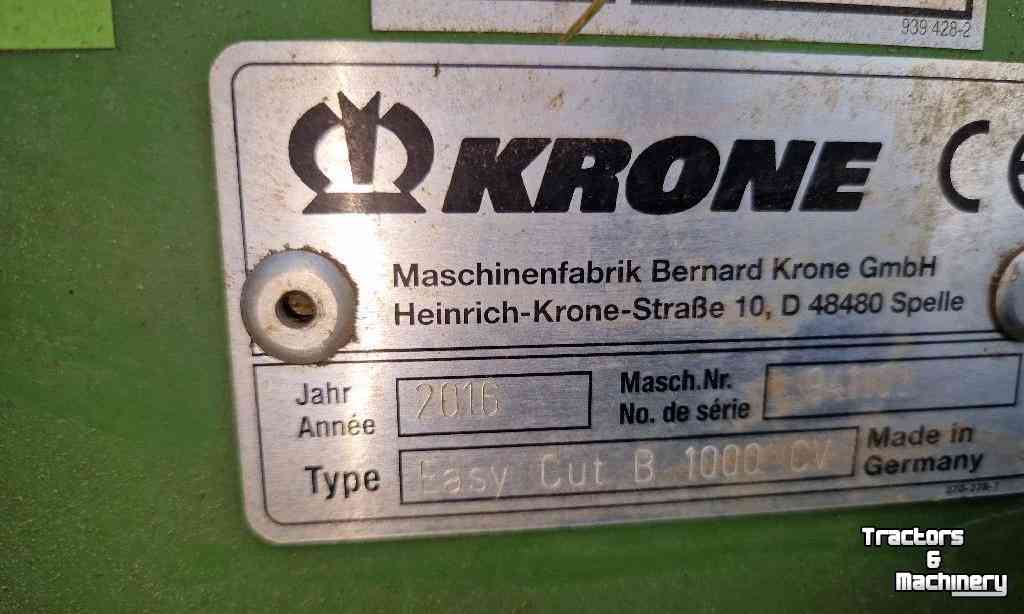 Mower Krone EasyCut B 1000 CV Vlindermaaier