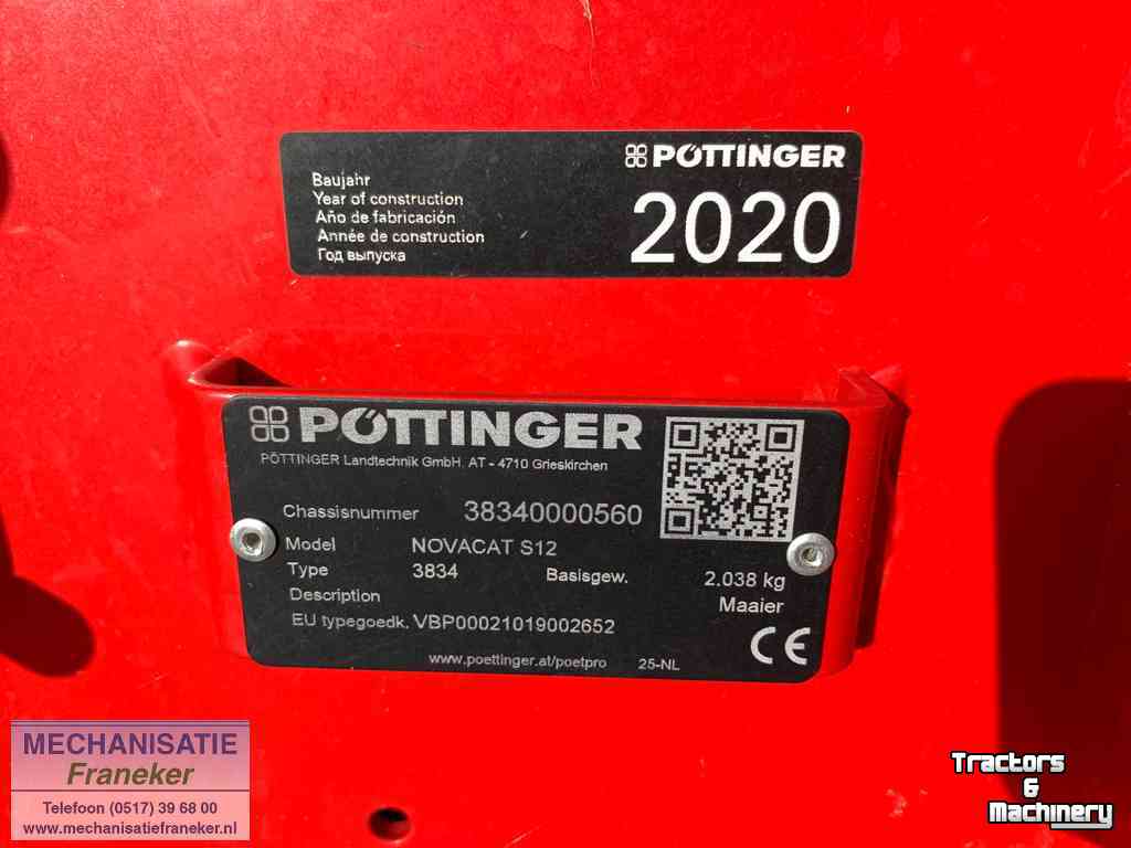 Mower Pottinger Pottinger Novacat S12 achtermaaier vlindermaaier schijvenmaaier triplo