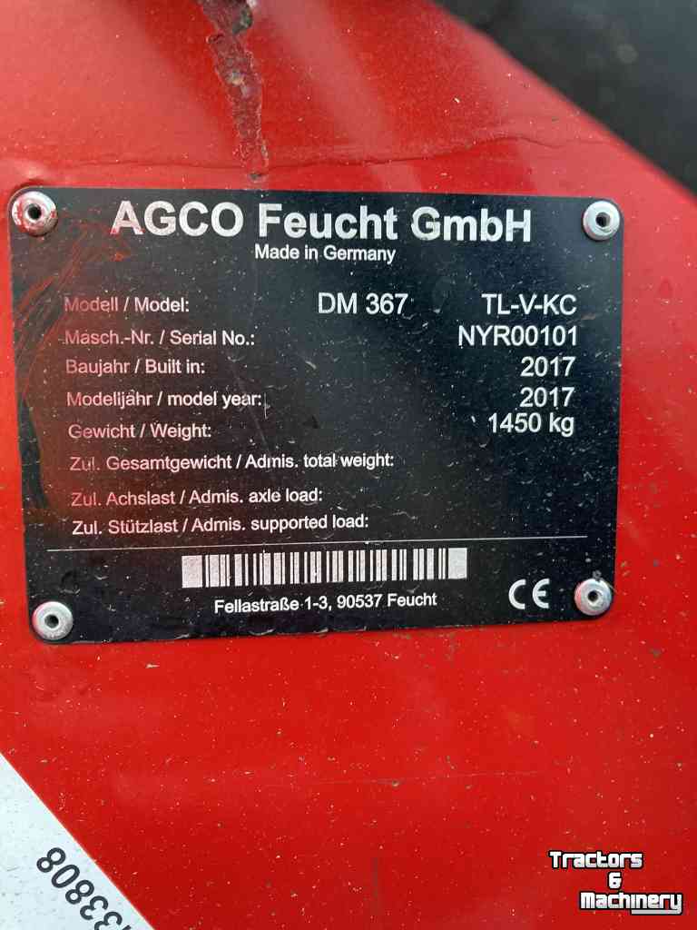 Mower Agco DM 367