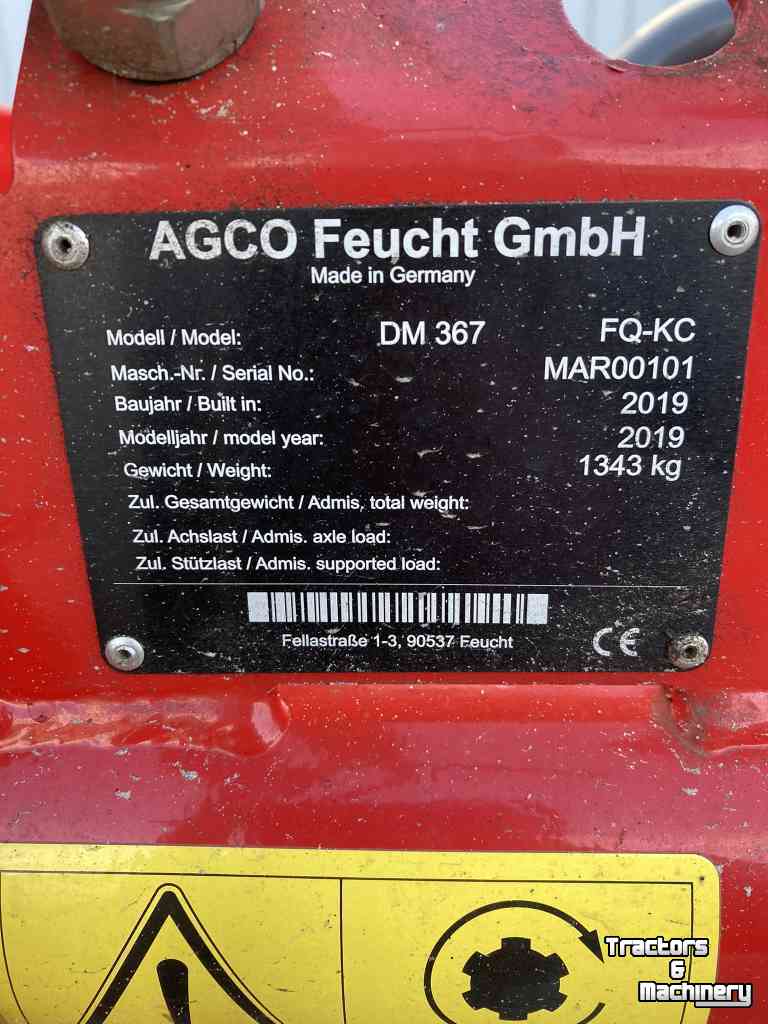 Mower Agco DM 367