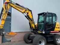 Excavator mobile Yanmar B 75 W Bandenkraan Mobiele Kraan