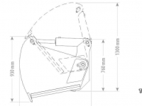 Silage cutting bucket Qmac Kuilhapper met dichte bak Silage Shear Bucket